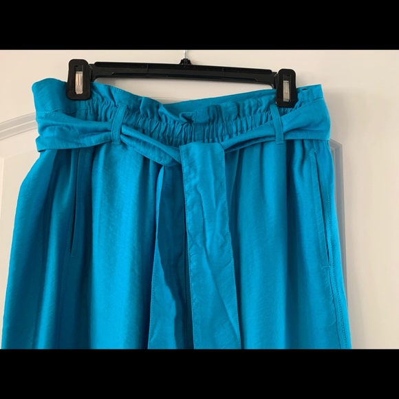 DKNY Solid Pull On Belted Wide Leg Pants - Picture 5 of 12